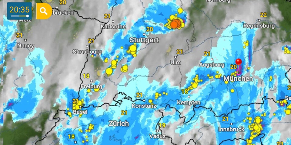 Unwetter-Alarm zum Deutschland-Spiel