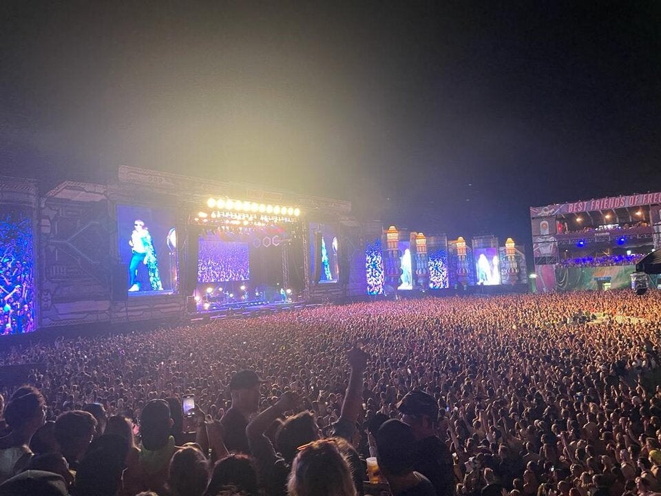 US-Rapper Macklemore bei seinem Auftritt am Frequency Festival 2023