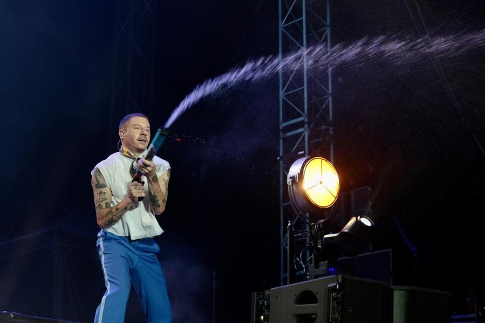 US-Rapper Macklemore bei seinem Auftritt am Frequency Festival 2023