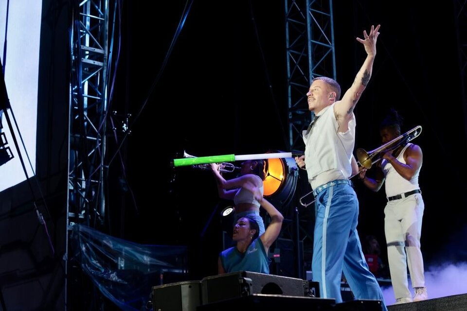 US-Rapper Macklemore bei seinem Auftritt am Frequency Festival 2023