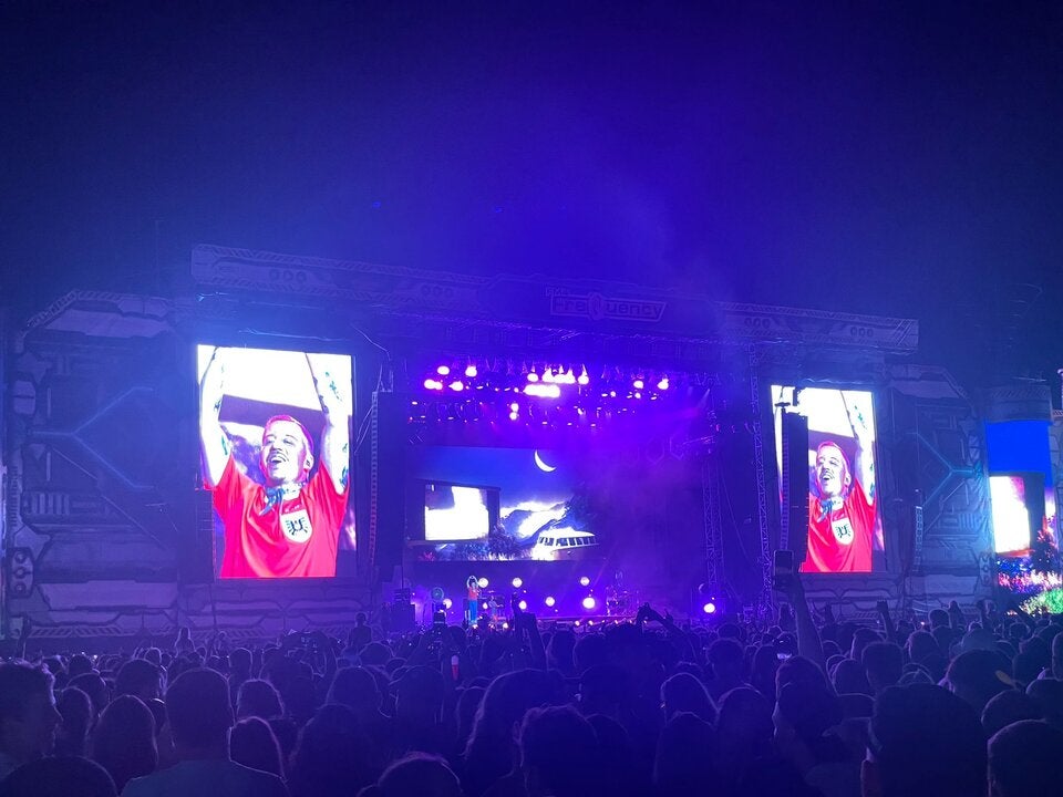 US-Rapper Macklemore bei seinem Auftritt am Frequency Festival 2023