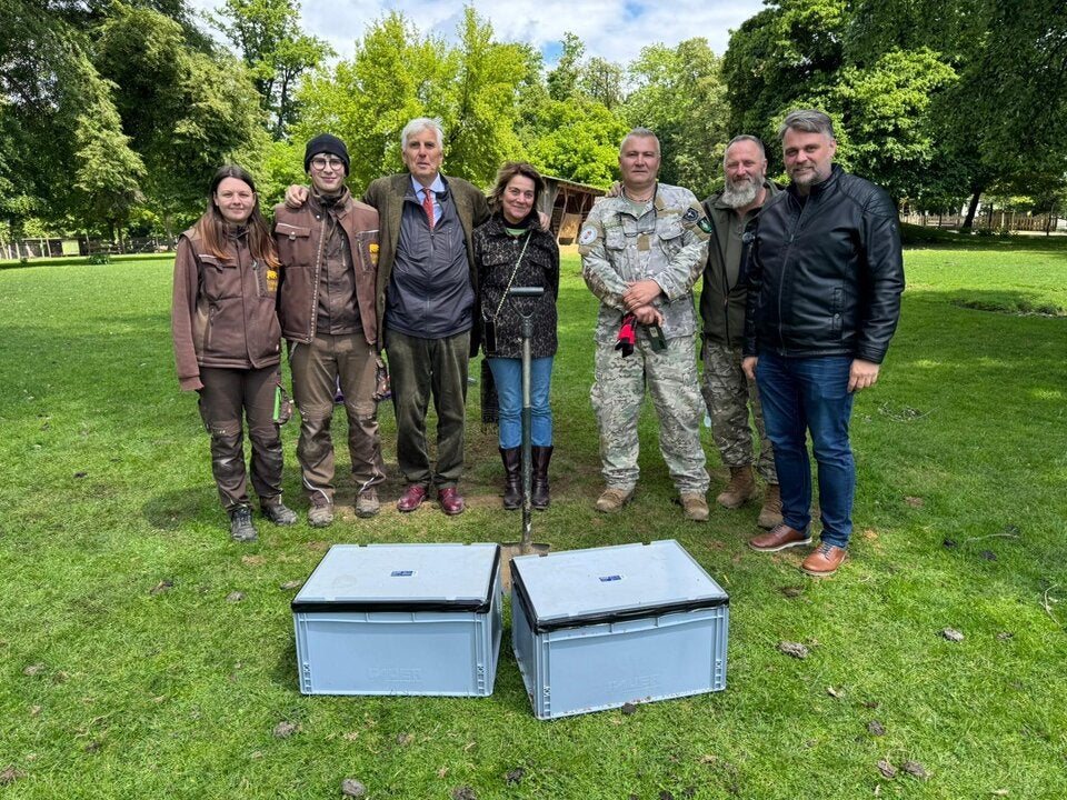 Schatzkiste im Tierpark Haag ausgegraben