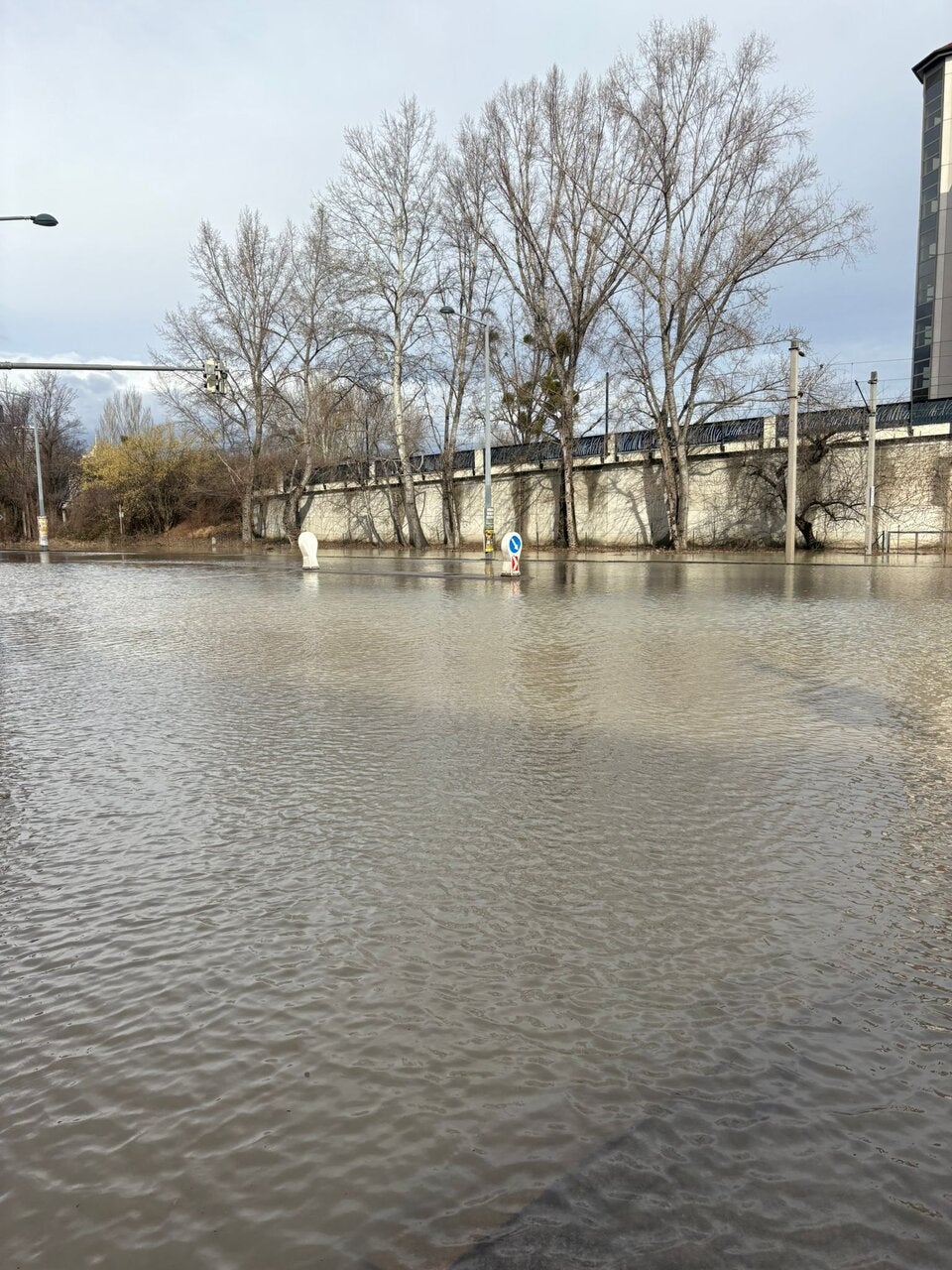 Handelskai überschwemmt