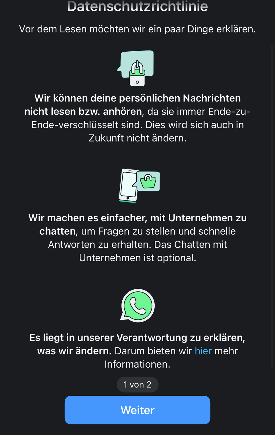 WhatsApp: Bis Samstag zustimmen, oder rausfliegen