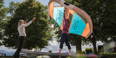 Gratis Wingsurfen ausprobieren beim LAKEBASE-Opening am Traunsee
