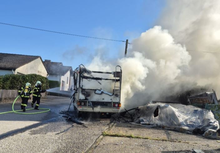 Wohnmobil ausgebrannt