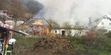 Brand auf Bauernhof im Bezirk Amstetten