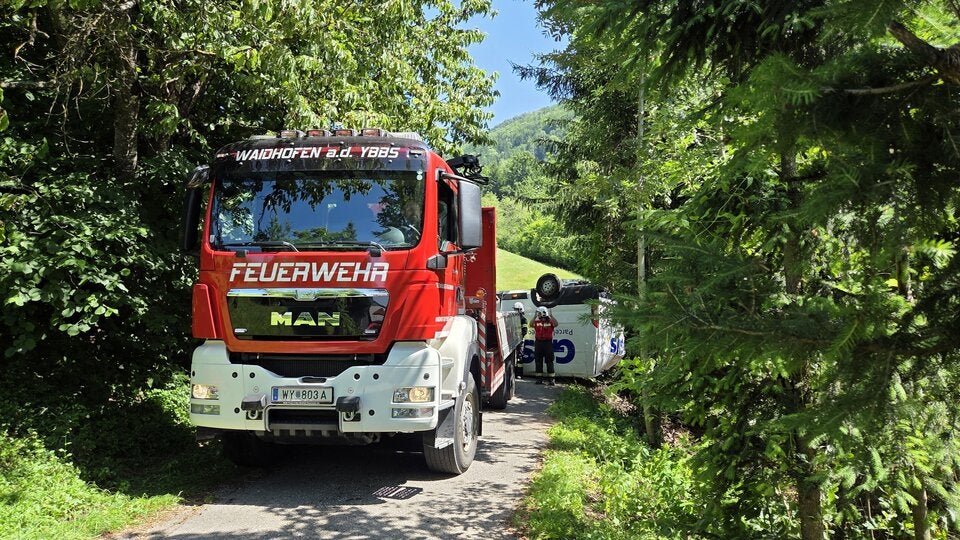 Paketbote überschlug sich bei Zustelltour in Ybbsitz