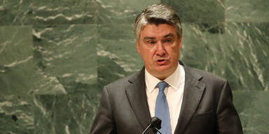 Kroatiens Pr&auml;sident emp&ouml;rt mit Kriegs-Sager