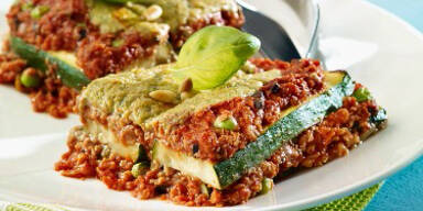Zucchini-Oliven-Lasagne