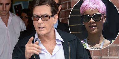 Charlie Sheen, Rihanna