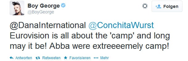 Boy George twittert über Conchita Wurst