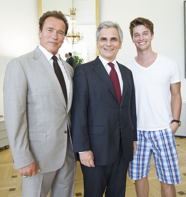 Arnold Schwarzenegger & Sohn Patrick: Spontan-Besuch bei Werner Faymann im Kanzleramt