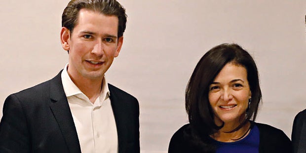 Sebastian Kurz Tim Cook Sheryl Sandberg Davos