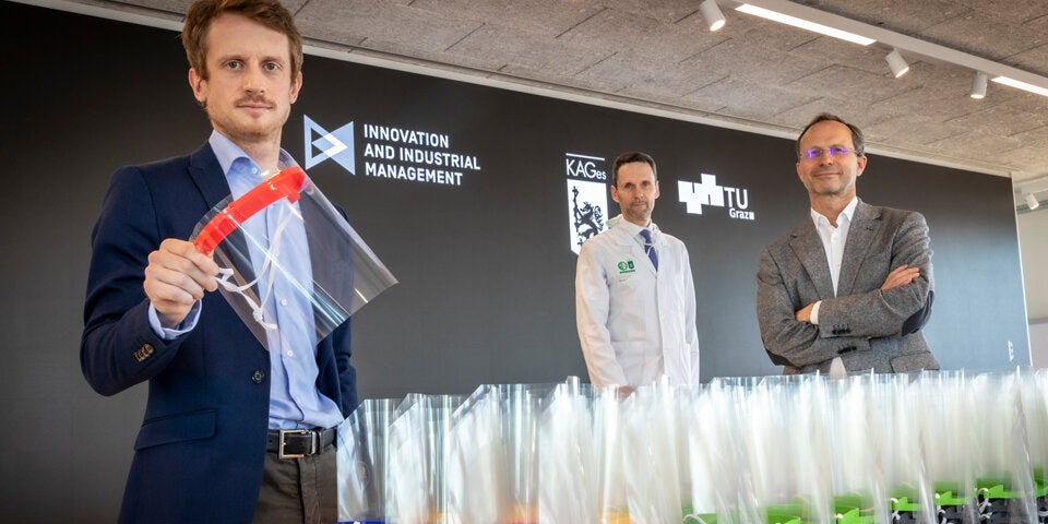 TU GRAZ Gesichtsschutz aus 3D-Drucker
