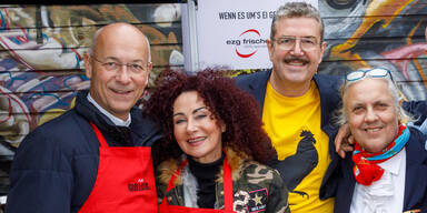 Christina Lugner und Toni Faber bei der Eierspeis-Charity