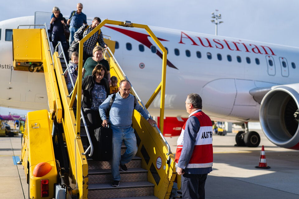 Evakuierungsflug aus Tel Aviv in Wien gelandet