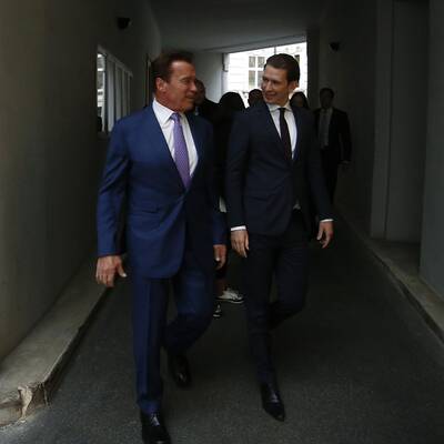 Arnie im Wiener Bundeskanzleramt