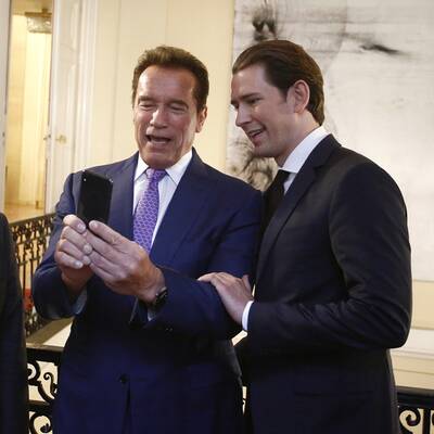 Arnie im Wiener Bundeskanzleramt