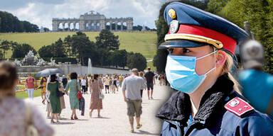 Bundesg&auml;rten Sch&ouml;nbrunn Coronavirus Polizei
