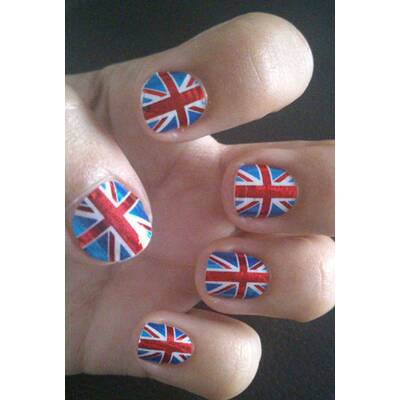 Nägel in Landesflaggen