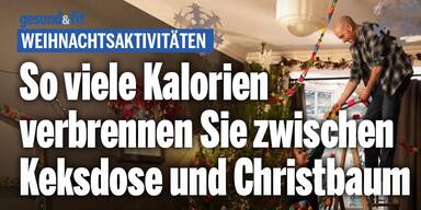 Weihnachtsaktivitäten: So viele Kalorien verbrennen Sie zwischen Keksdose und Christbaum