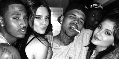 Kylie Jenner, Kendall Jenner, Chris Brown