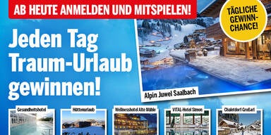 Gewinnen Sie jeden Tag Ihren Traumurlaub!