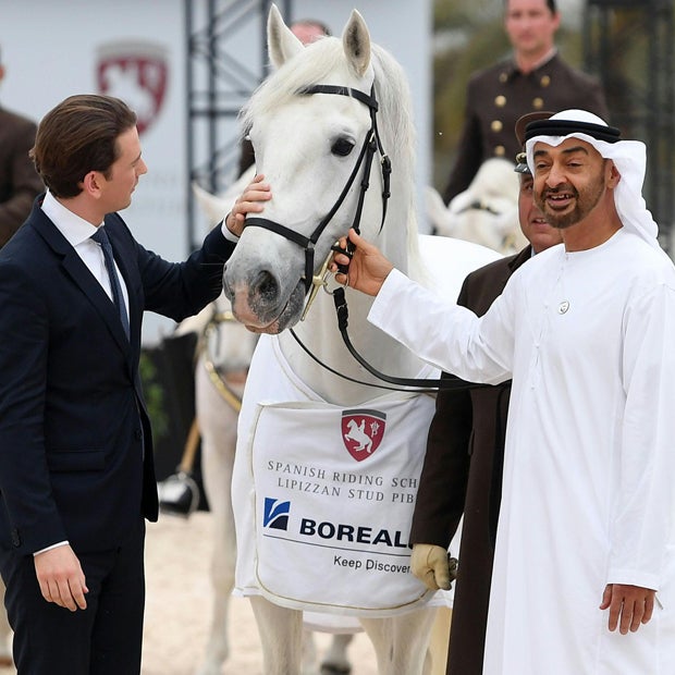 Kurz bei Scheichs in Abu Dhabi