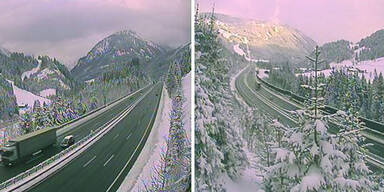 Lawinensprengung: A10 gesperrt