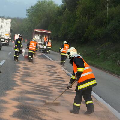 A1 wegen Dieselspur gesperrt