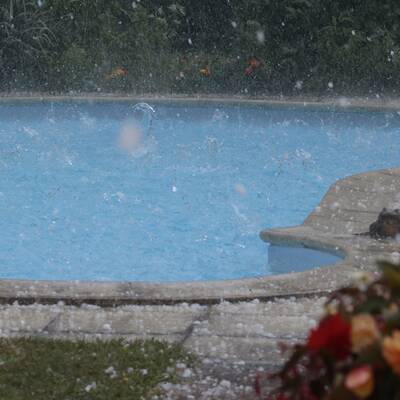 Hagelgewitter fegt über Klagenfurt