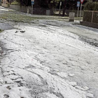 Hagelgewitter fegt über Klagenfurt