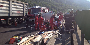 Unfall auf der A9 bei Treglwang (Liezen)
