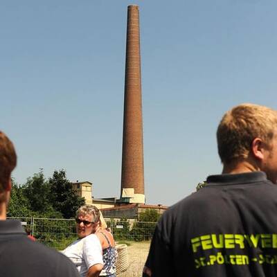 Glanzstoff Sprengung