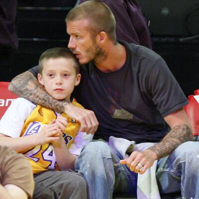 Beckham mit seinen Kids