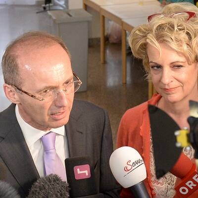 VP-Spitzenkandidat Othmar Karas bei der EU-Wahl