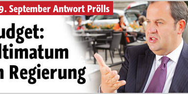 Budget-Ultimatum an die Regierung