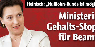 Ministerin: Gehalts-Stopp für Beamte