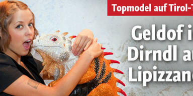 Peaches Geldof: Im Dirndl auf Lipizzaner