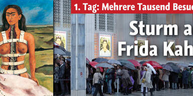 Tausende Besucher: Sturm auf Frida Kahlo