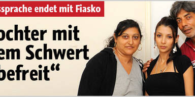 Schwangere Tochter mit Schwert 