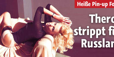 Theron strippt für Russland