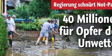 40 Millionen für
die Unwetter-Opfer