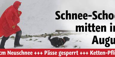 Schnee-Chaos mitten im August