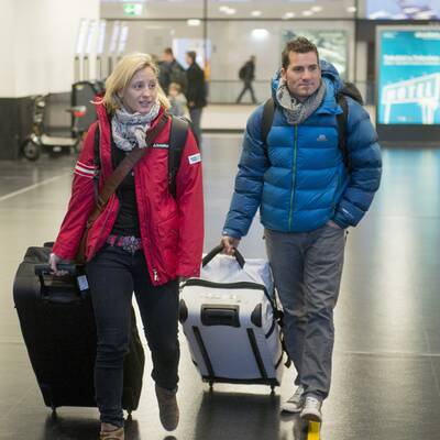 Abflug der ÖOC-Stars nach Sotschi