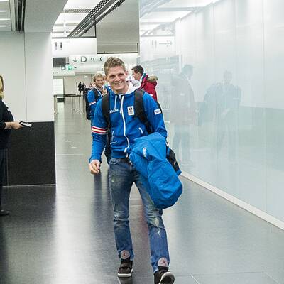 Abflug der ÖOC-Stars nach Sotschi