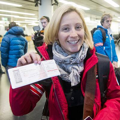 Abflug der ÖOC-Stars nach Sotschi