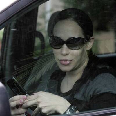 Octomum vor ihrem Haus in  Kalifornien