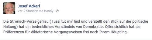 SP-Chef Ackerl regt mit 